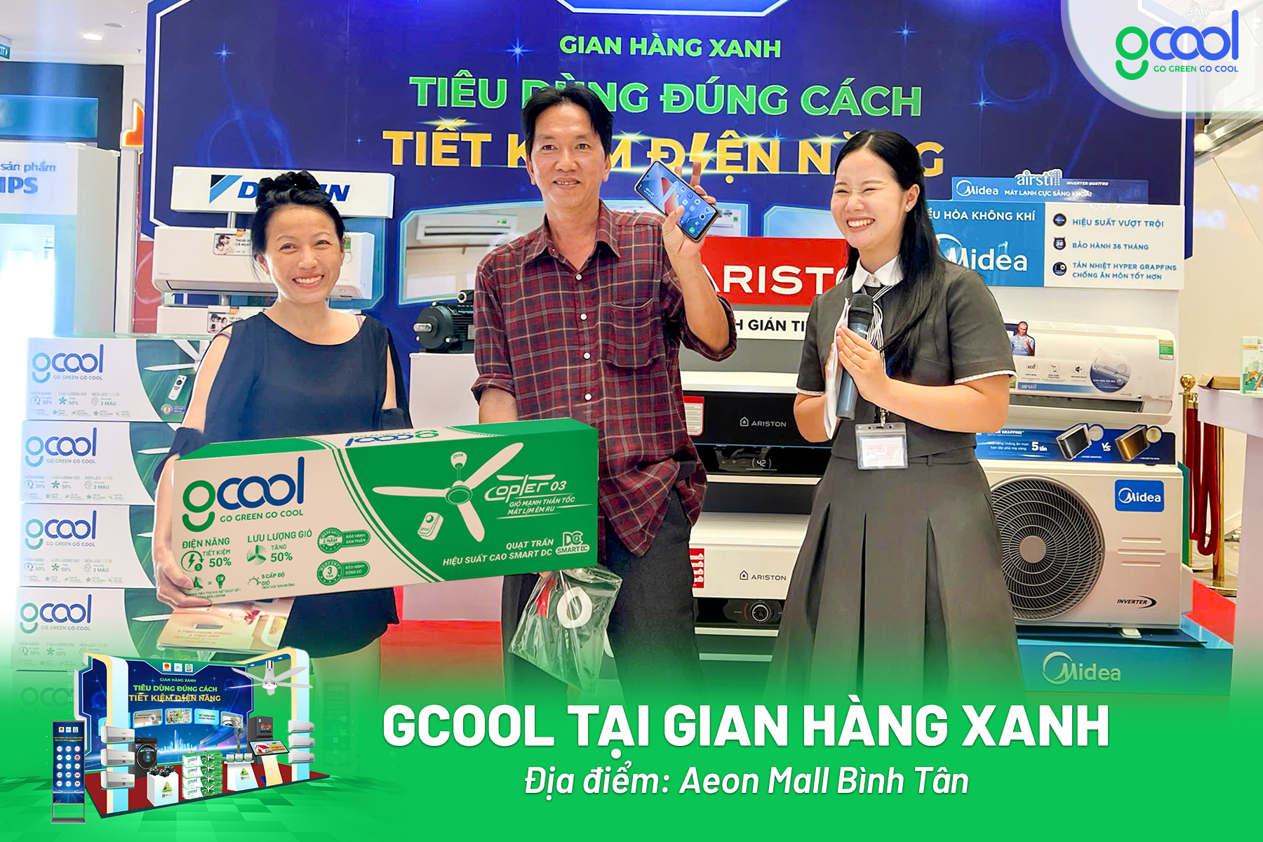 Gian hàng xanh khu vực Hồ Chí Minh